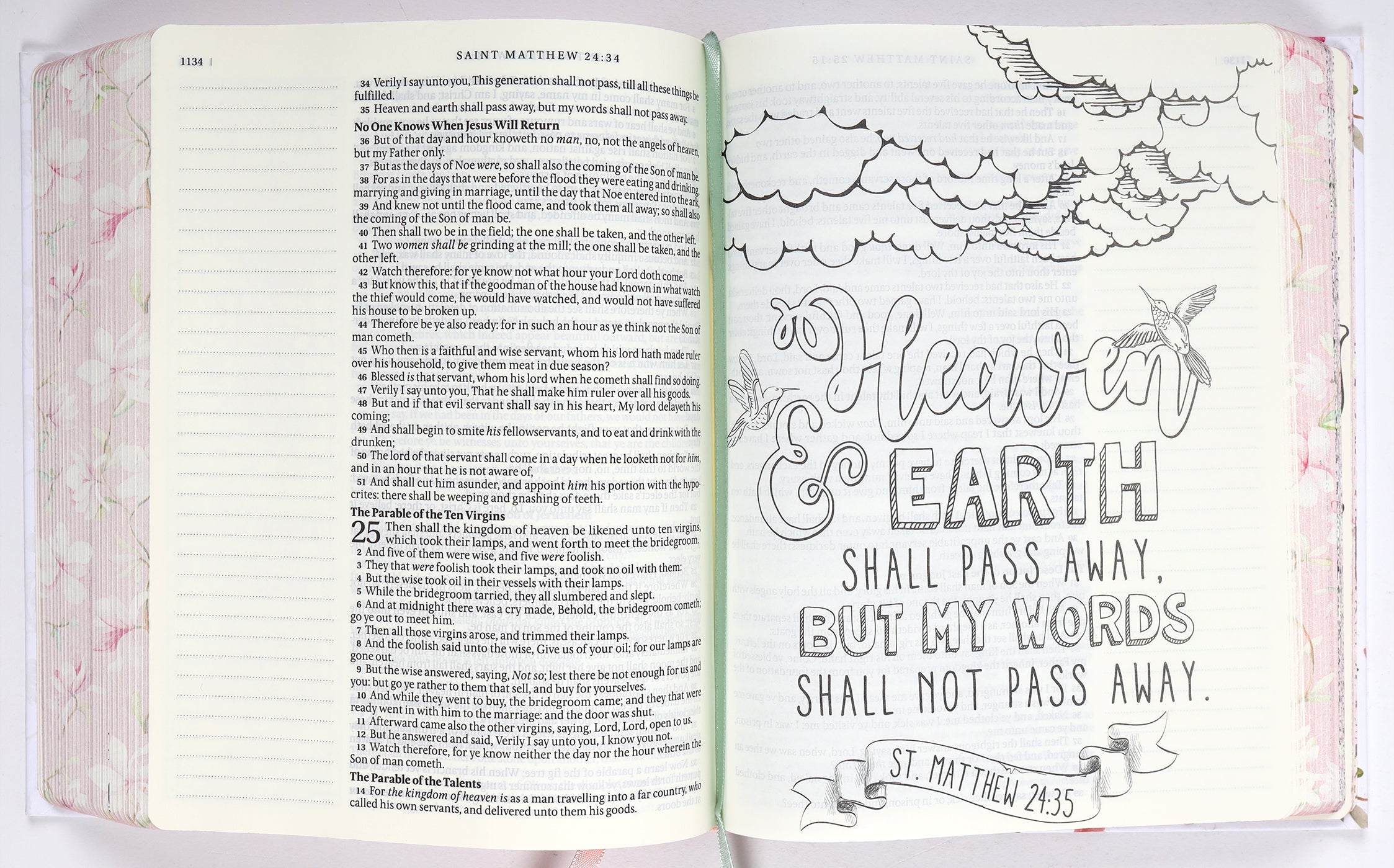 KJV My Promise Bible Large Print Pink Floral (Black Letter Edition)
