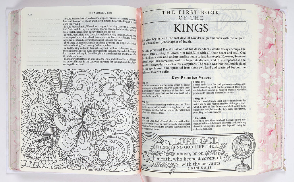 KJV My Promise Bible Large Print Pink Floral (Black Letter Edition)