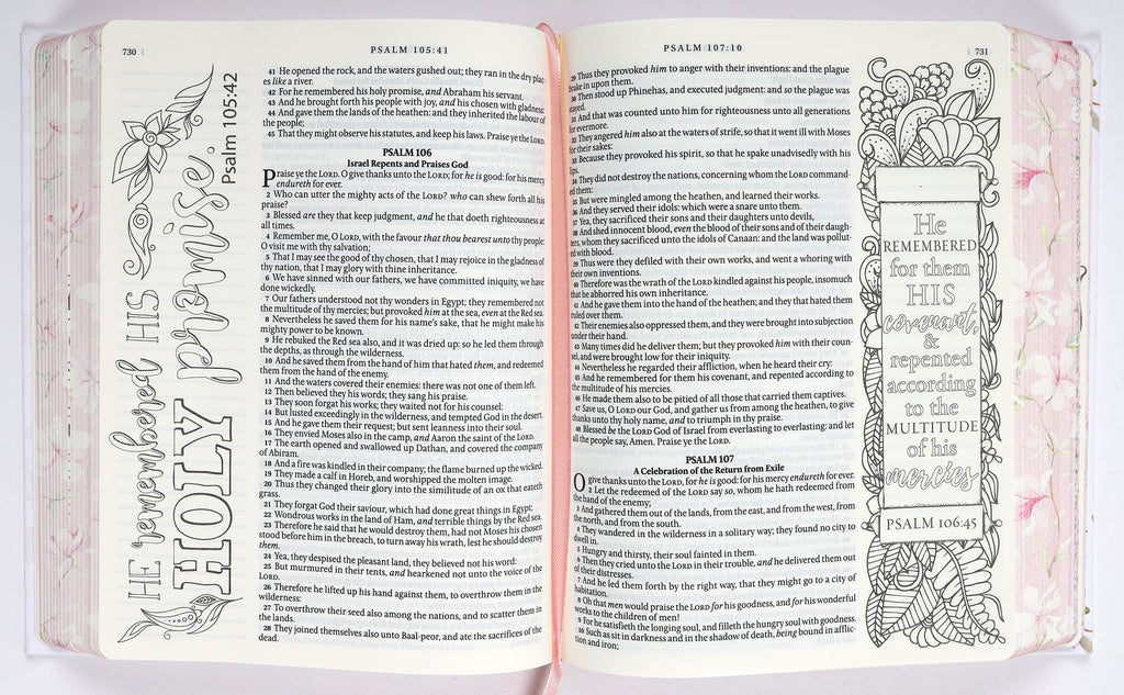 KJV My Promise Bible Large Print Pink Floral (Black Letter Edition)