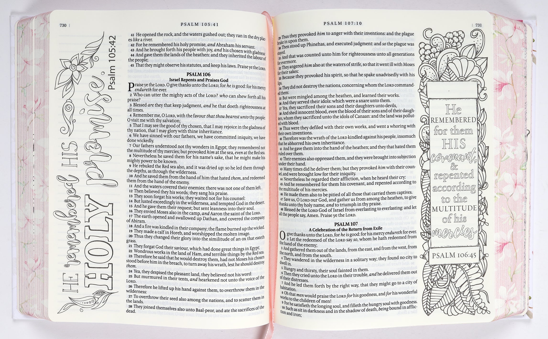 KJV My Promise Bible Large Print Pink Floral (Black Letter Edition)