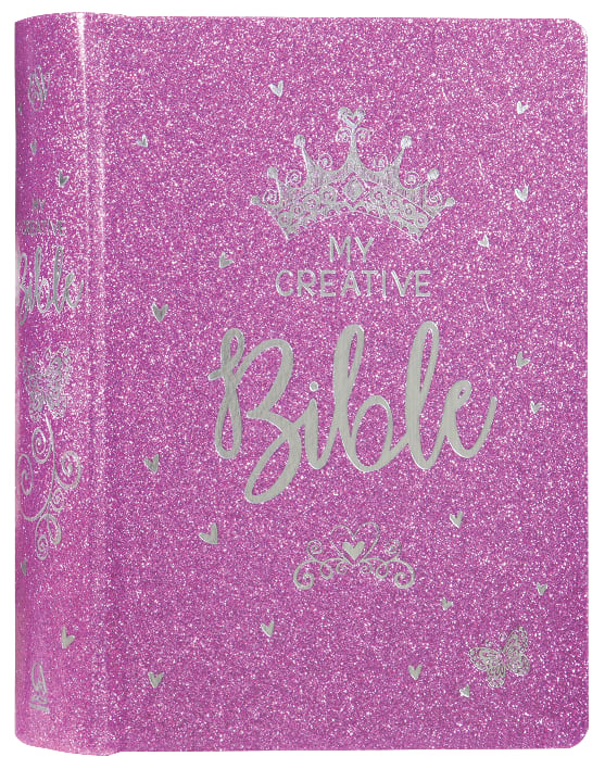 Purple Glitter Edition of the ESV Creative Bible in a hardcover design