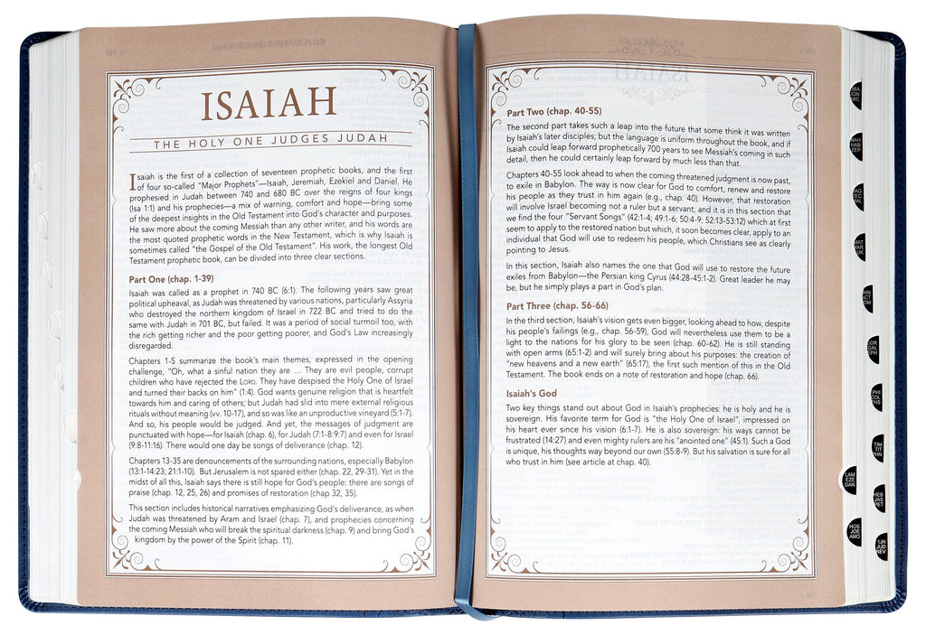 Bible study for Spiritual Growth with Navy Indexed NLT Study Bible