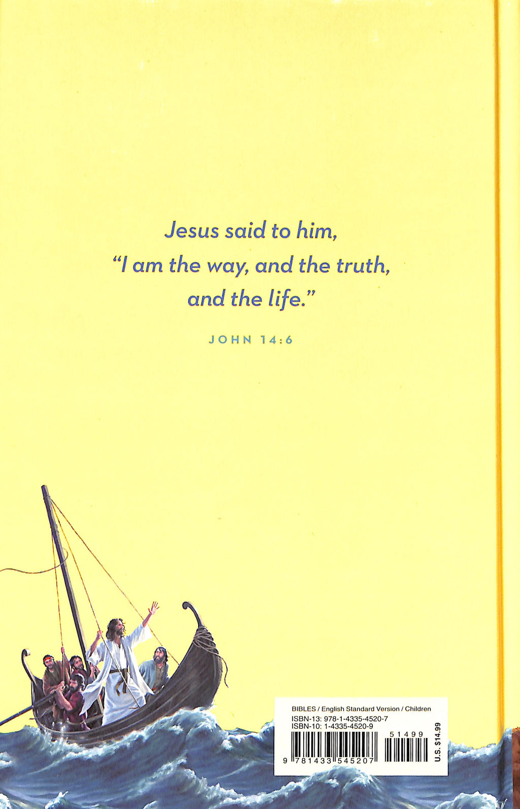 Close-up of ESV Holy Bible for Kids, a Black Letter Edition Bible for kids