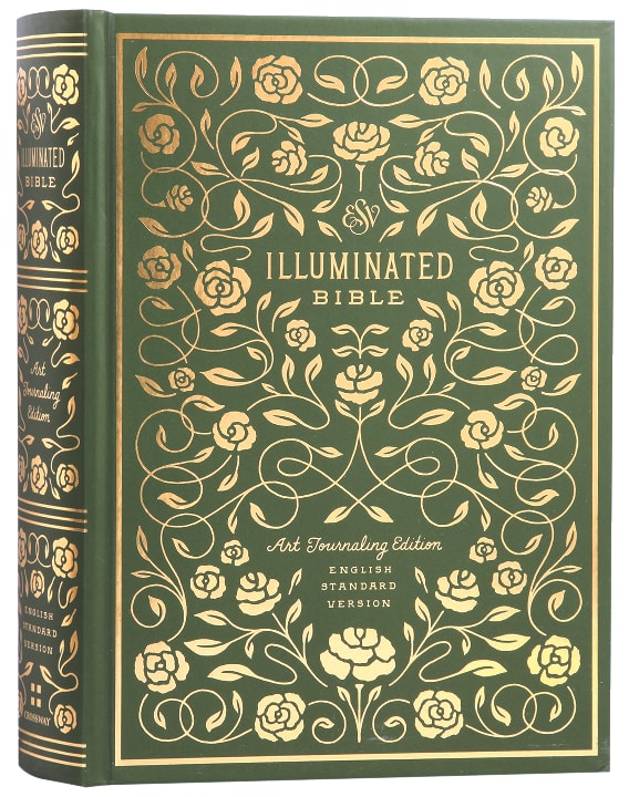 Illuminated ESV Bible Art Journaling Edition with green cover and paper dust jacket