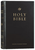 Black Letter Edition ESV Pew Bible in a sleek black design, perfect for worship and study