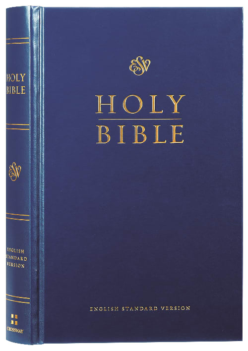 English Standard Version Pew Bible in blue leather with black letter edition