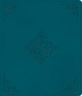 ESV Journaling Bible Deep Teal Fleur-De-Lis Design