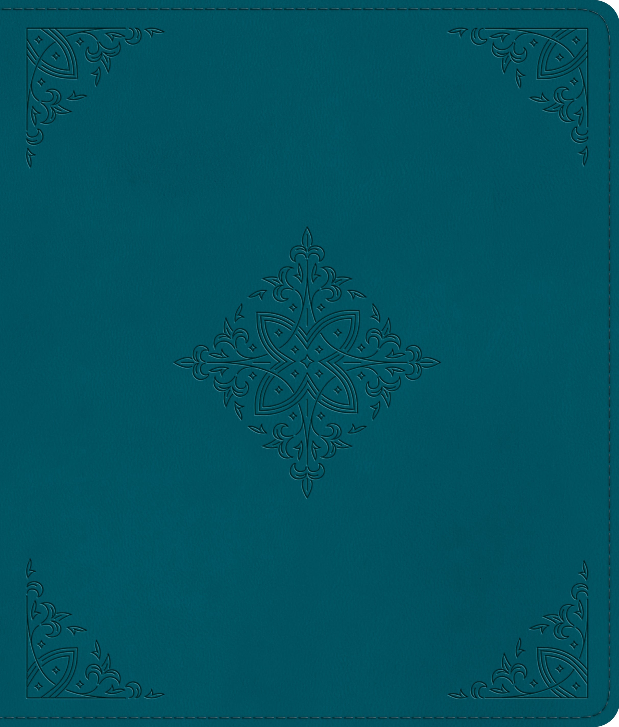 ESV Journaling Bible Deep Teal Fleur-De-Lis Design