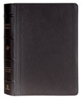 Large print single column ESV journaling Bible in deep brown leather with black letter edition
