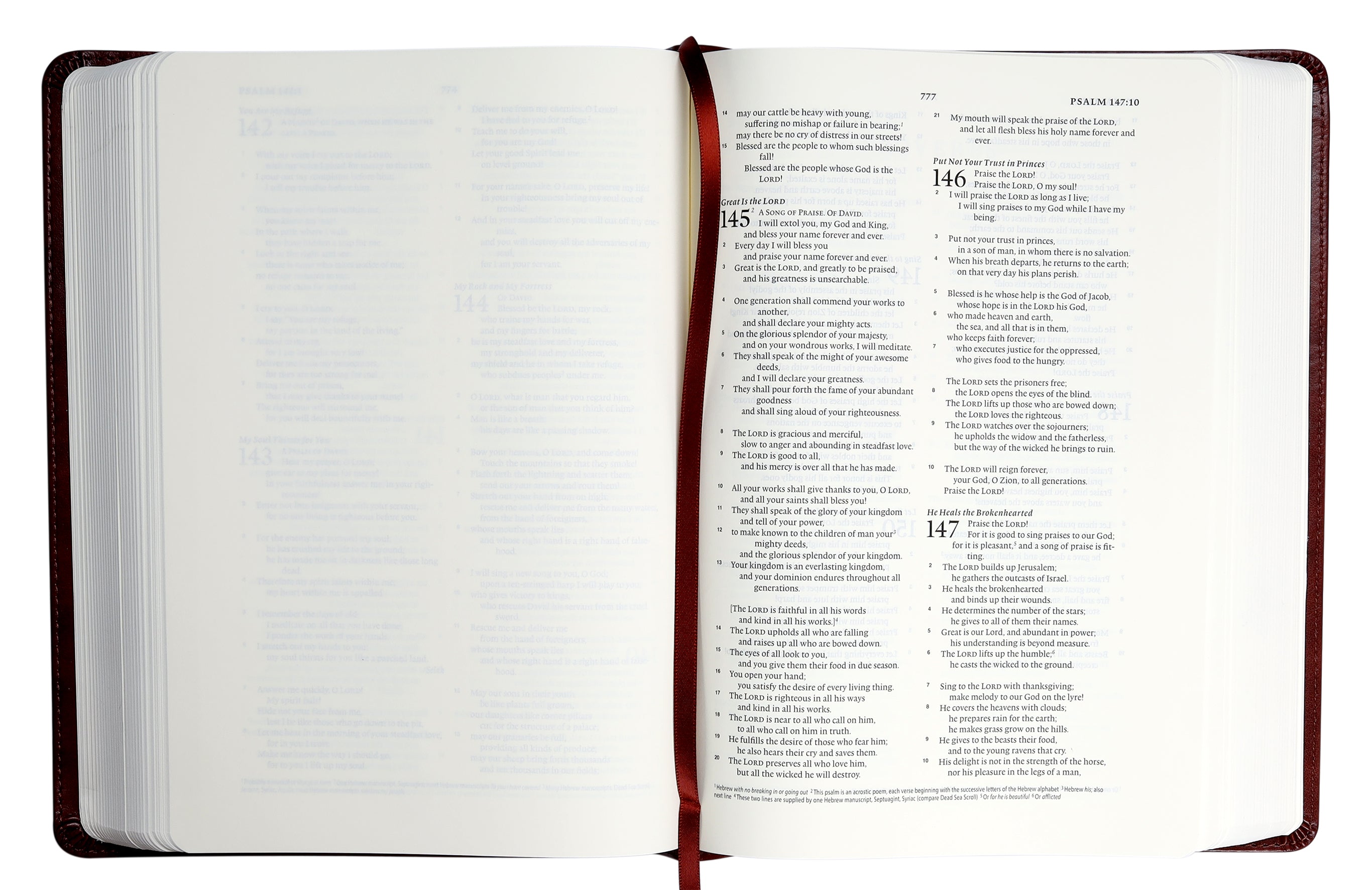 ESV Journaling Bible Interleaved Edition with Mahogany Mosaic Cross Design close-up