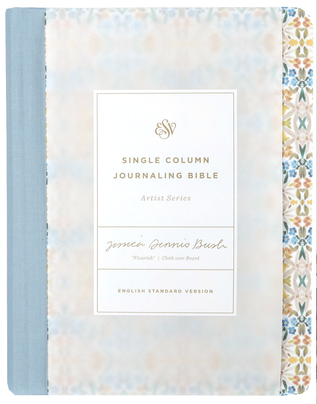 ESV Single Column Journaling Bible with elegant Flourish artwork by Jessica Bush