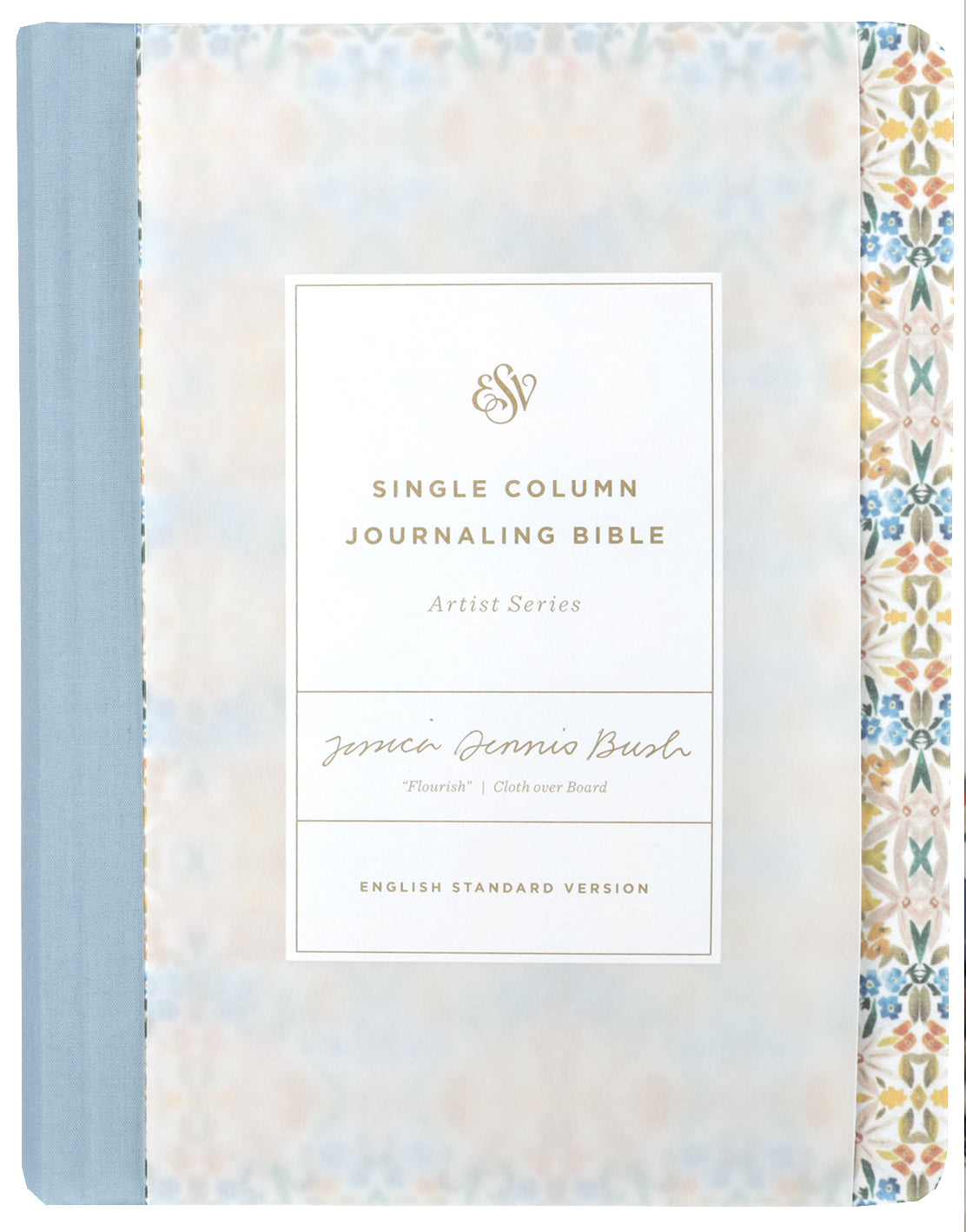 ESV Single Column Journaling Bible with elegant Flourish artwork by Jessica Bush