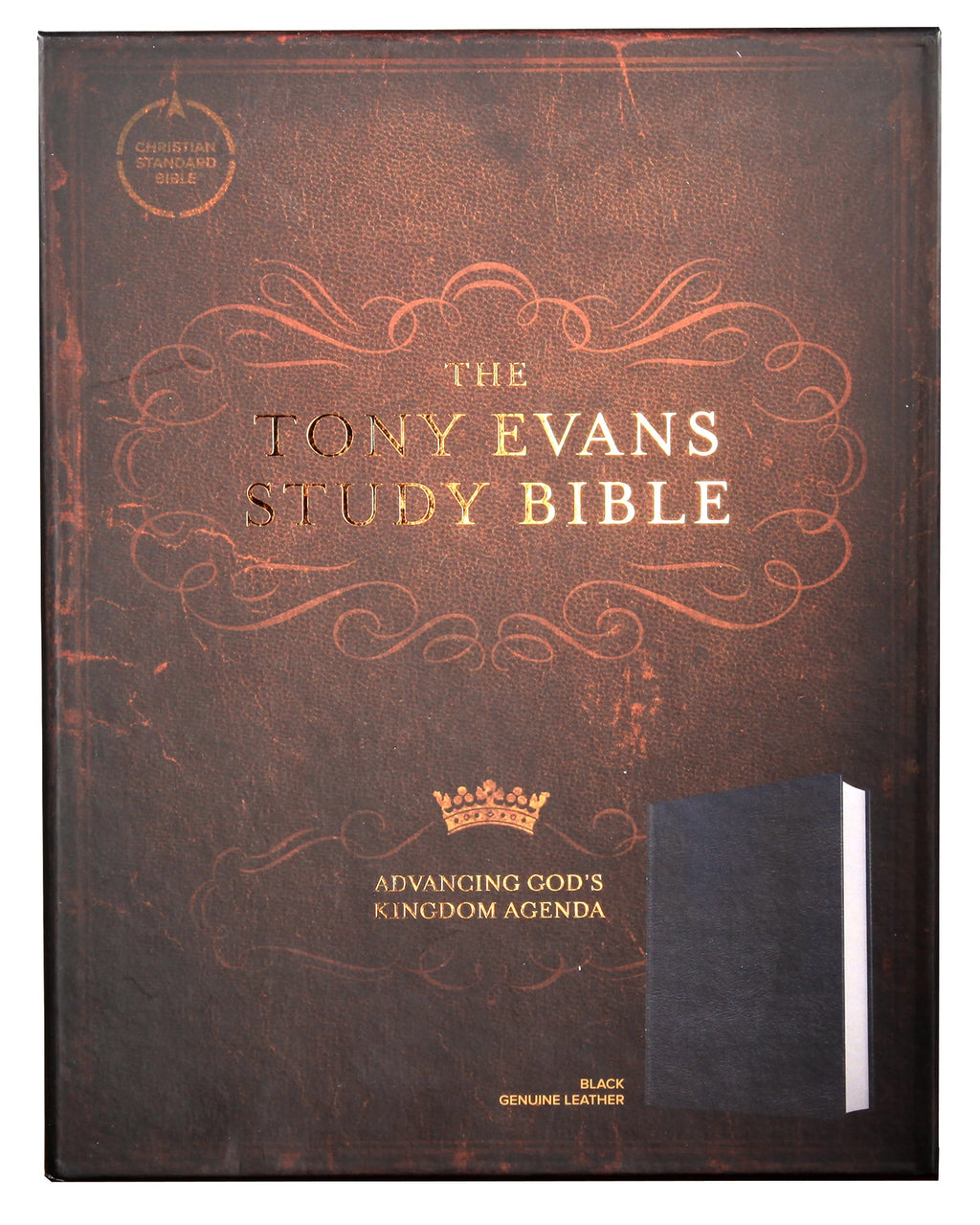 CSB Tony Evans Study Bible Black (Black Letter Edition) interior pages with notes