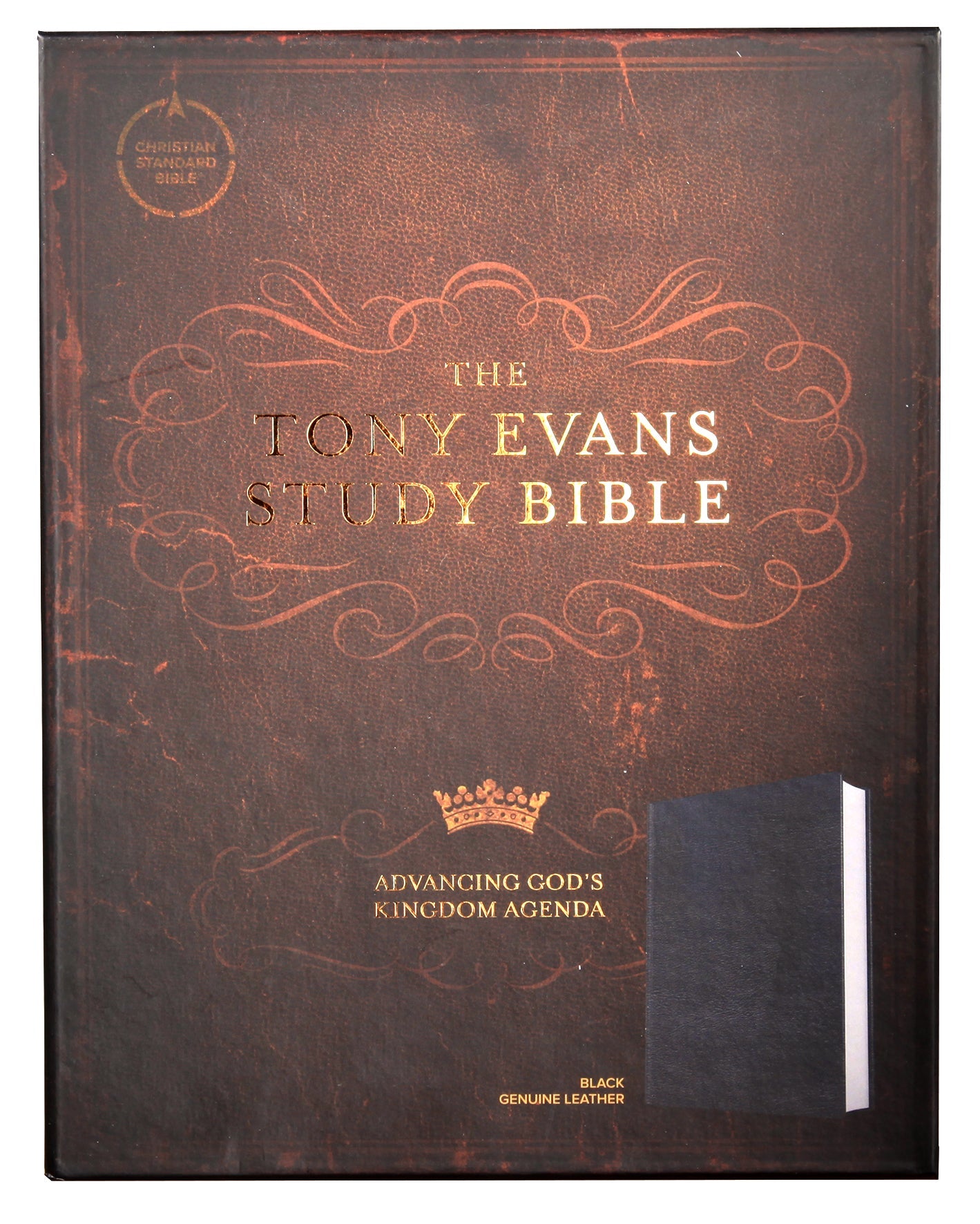 CSB Tony Evans Study Bible Black (Black Letter Edition) interior pages with notes