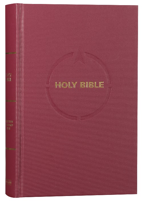 Elegant burgundy leather cover CSB Pew Bible with black letter edition