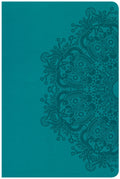 CSB Large Print Personal Size Reference Bible Teal Indexed Red Letter Edition