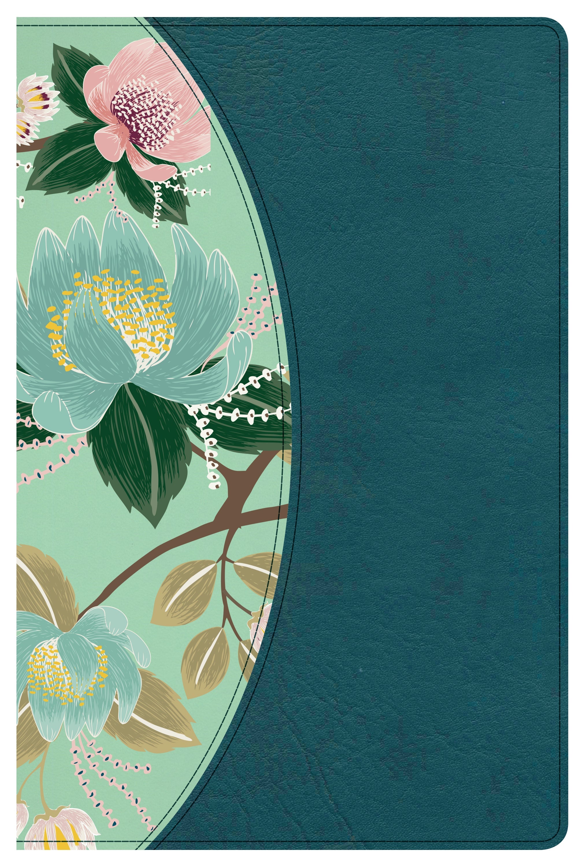 Elegant women's CSB Study Bible with teal flower design, perfect for personal devotion.