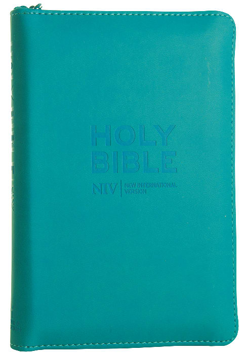NIV Pocket Bible Cyan Soft-Tone With Zip