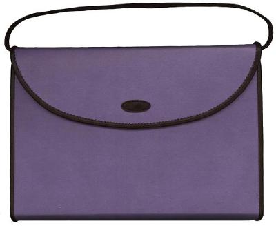 Close-up of the Lavender and chocolate NIV Thinline Bible