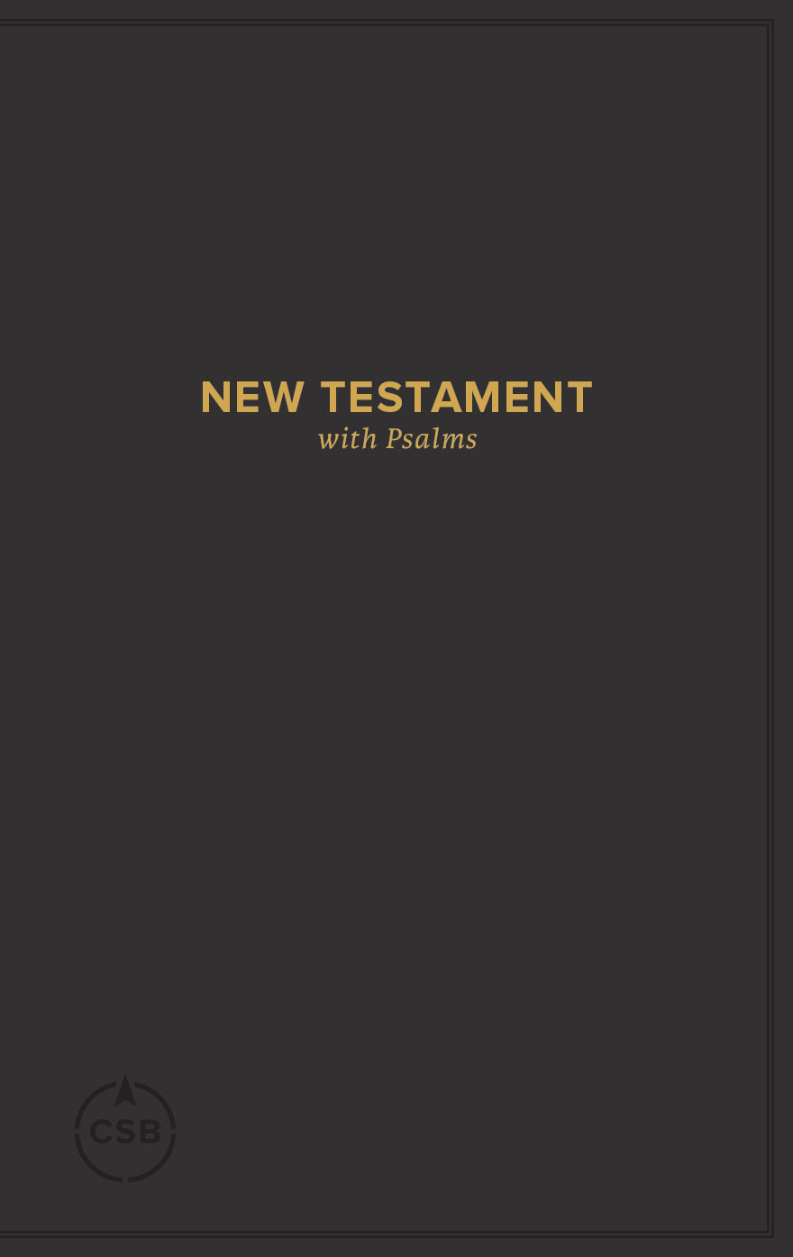 A high-end CSB Pocket Bible in sleek black leather, featuring the New Testament and Psalms.