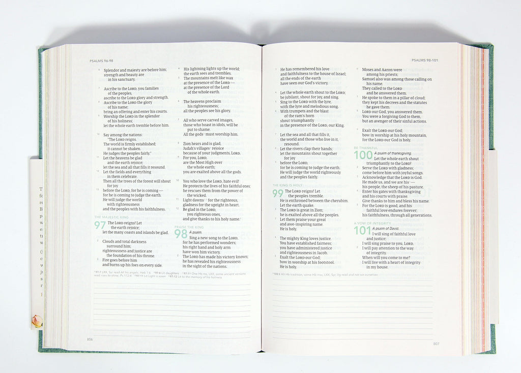 Detailed view of the CSB (In)Courage Devotional Bible - Black Letter Edition's cover with black letter edition design