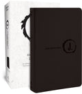 NLT Jesus-Centered Bible with Large Print and Red Letter Edition in black leather