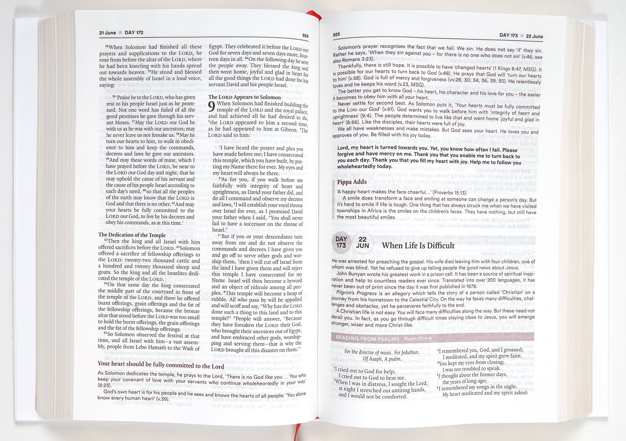 Bible Study Guide, NIV Bible, One Year Study with Daily Commentary, Spiritual Growth