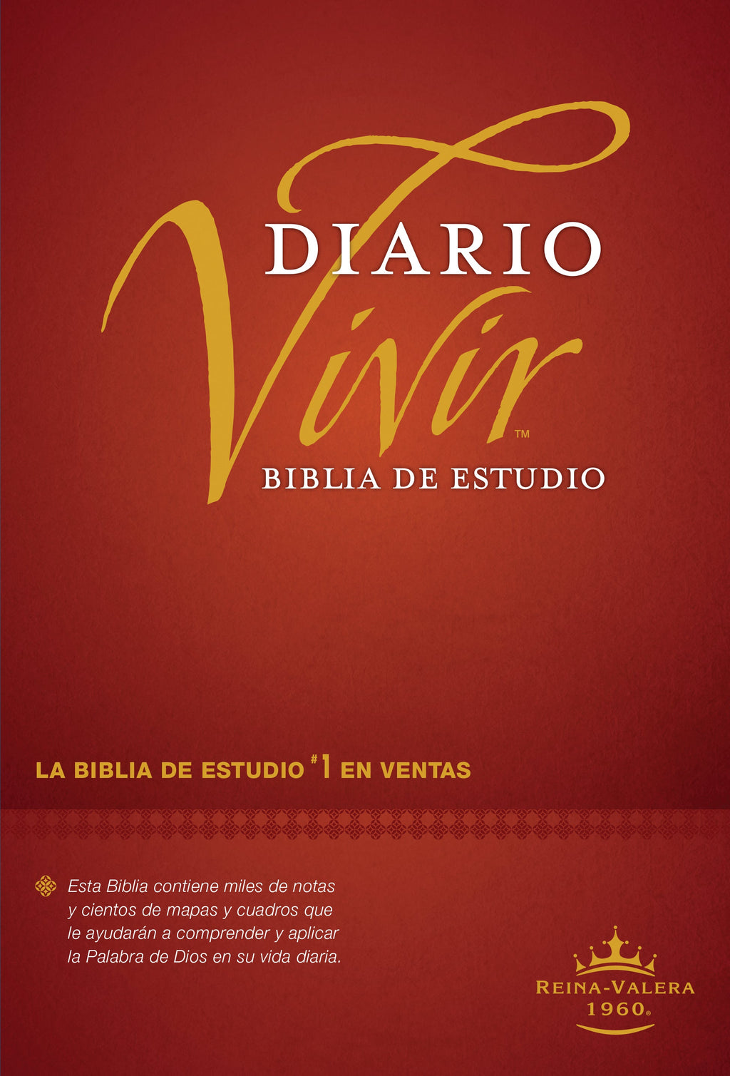 RVR60 Spanish Study Bible, red letter edition, Burgundy cover
