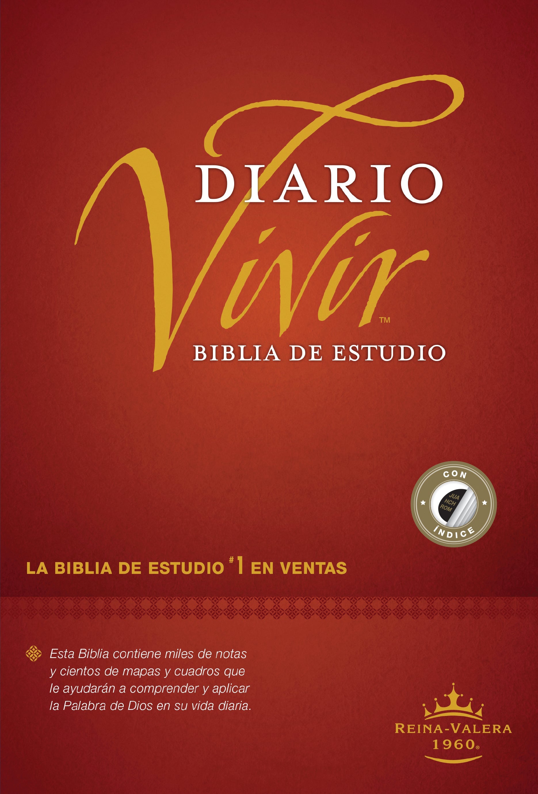 RVR 1960 Study Bible Burgundy Indexed (Spanish Bible, Red Letter Edition)