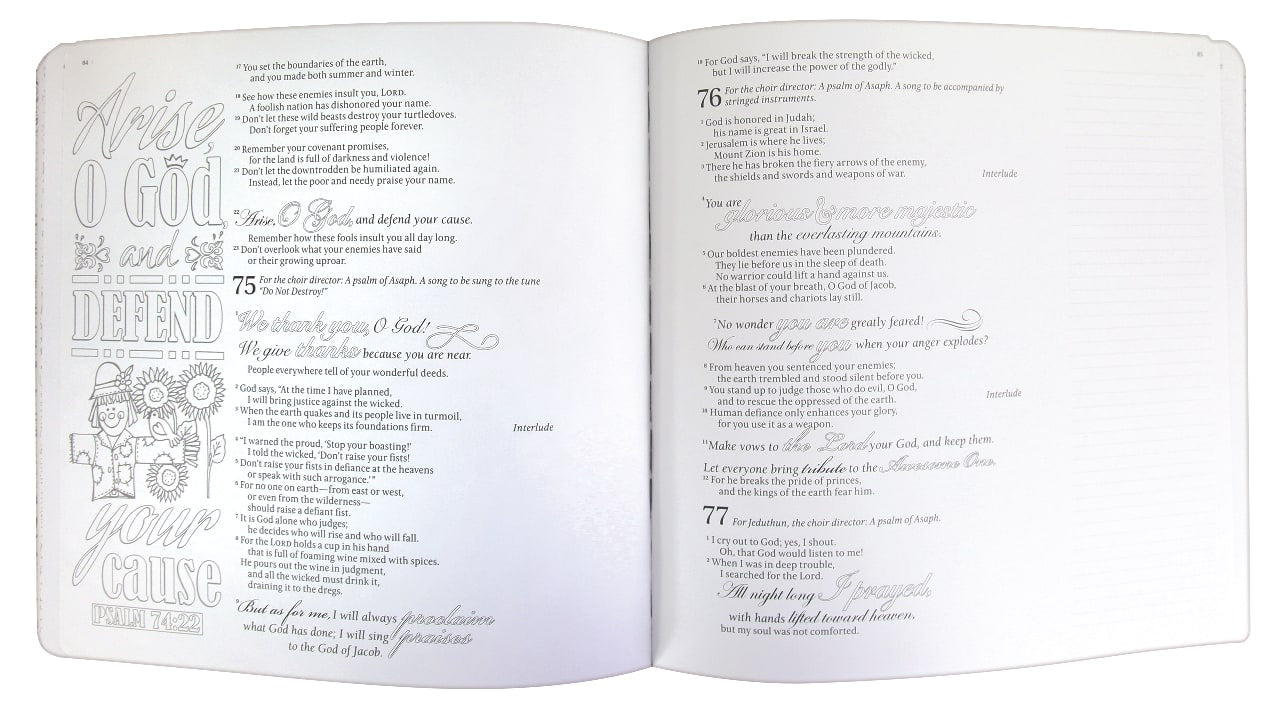 NLT Inspire Psalms Journaling Bible in Black Letter Edition