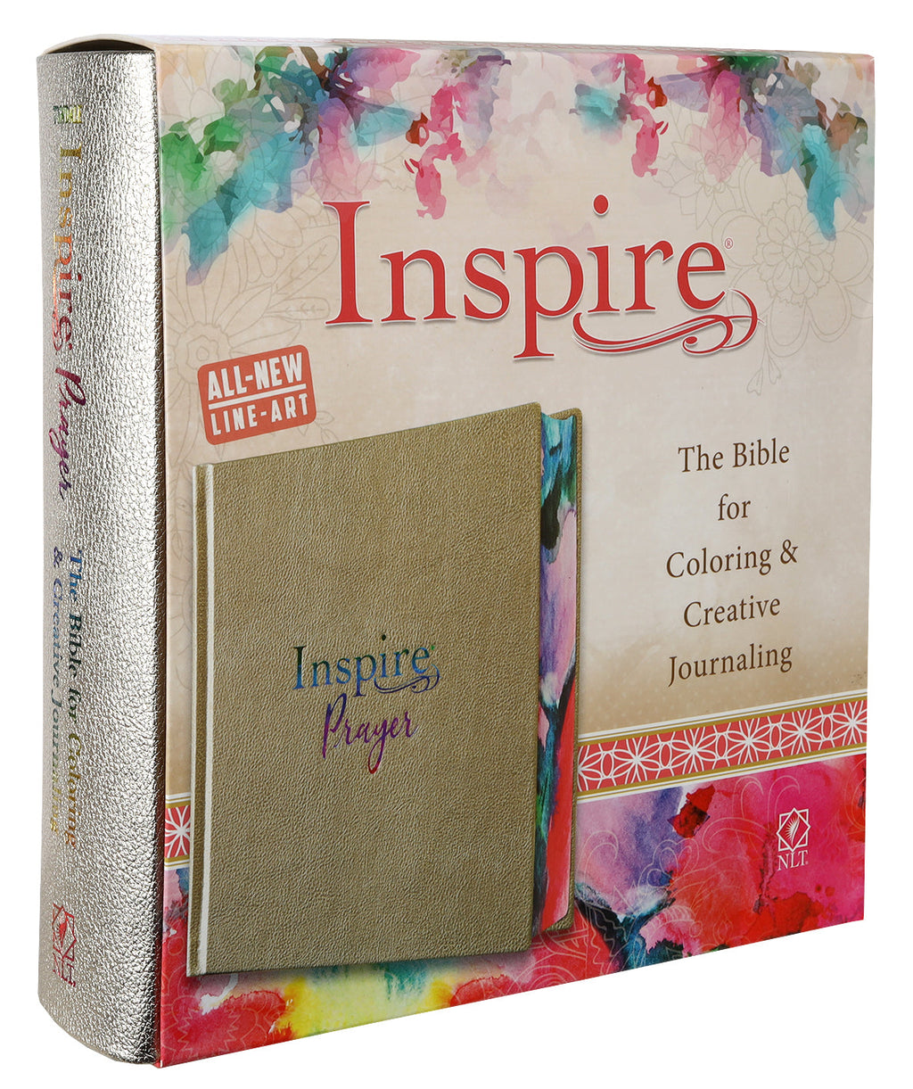 Black Letter Edition of Inspire Prayer Bible with Metallic Champagne Gold finish