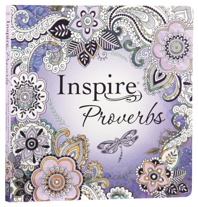 NLT Inspire Proverbs journaling Bible in black letter edition for Bible study and reflection