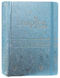 Metallic Blue NLT Inspire Bible for Girls with Black Letter Edition design
