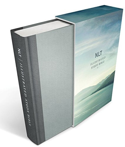 NLT Illustrated Study Bible Deluxe Linen Slate Grey Bible Study Bundle