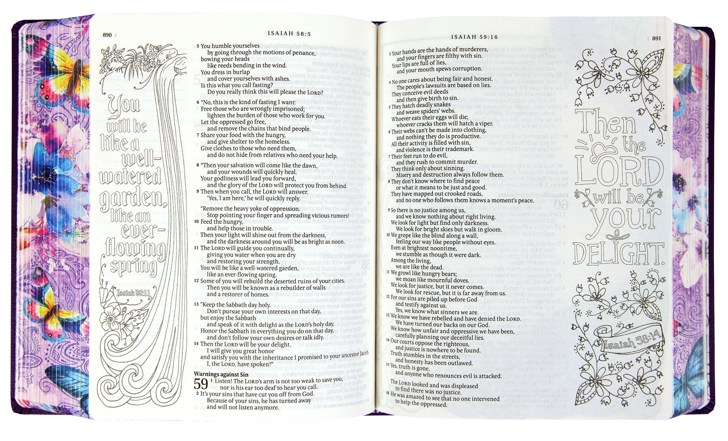 Black letter edition of the Purple NLT Inspire Praise Bible