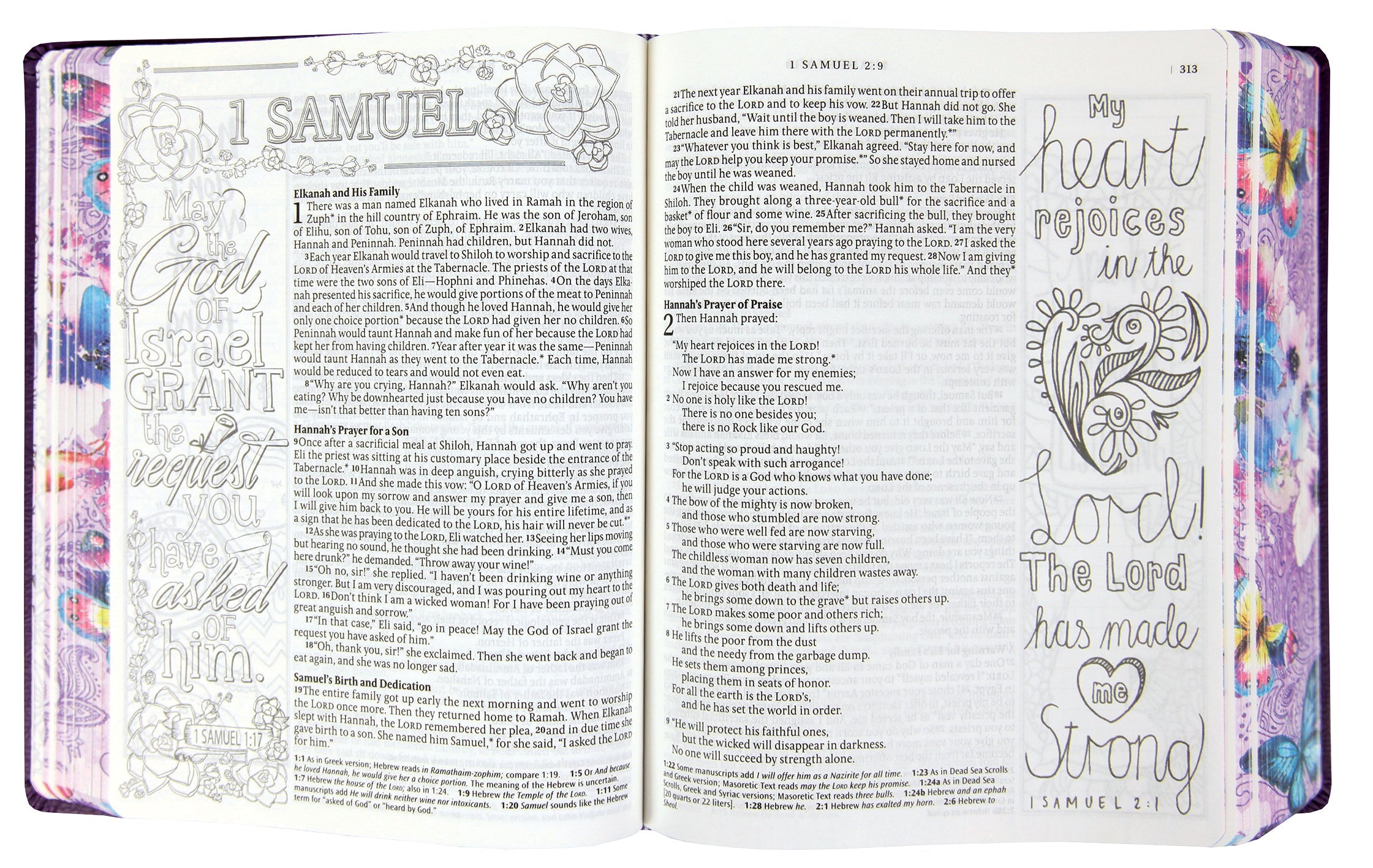 Purple NLT Inspire Praise Bible with black letter edition