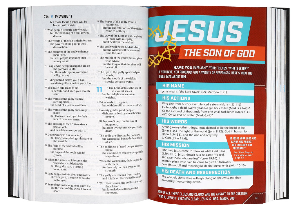 NLT Boys Life Application Study Bible, Black Letter Edition for Boys