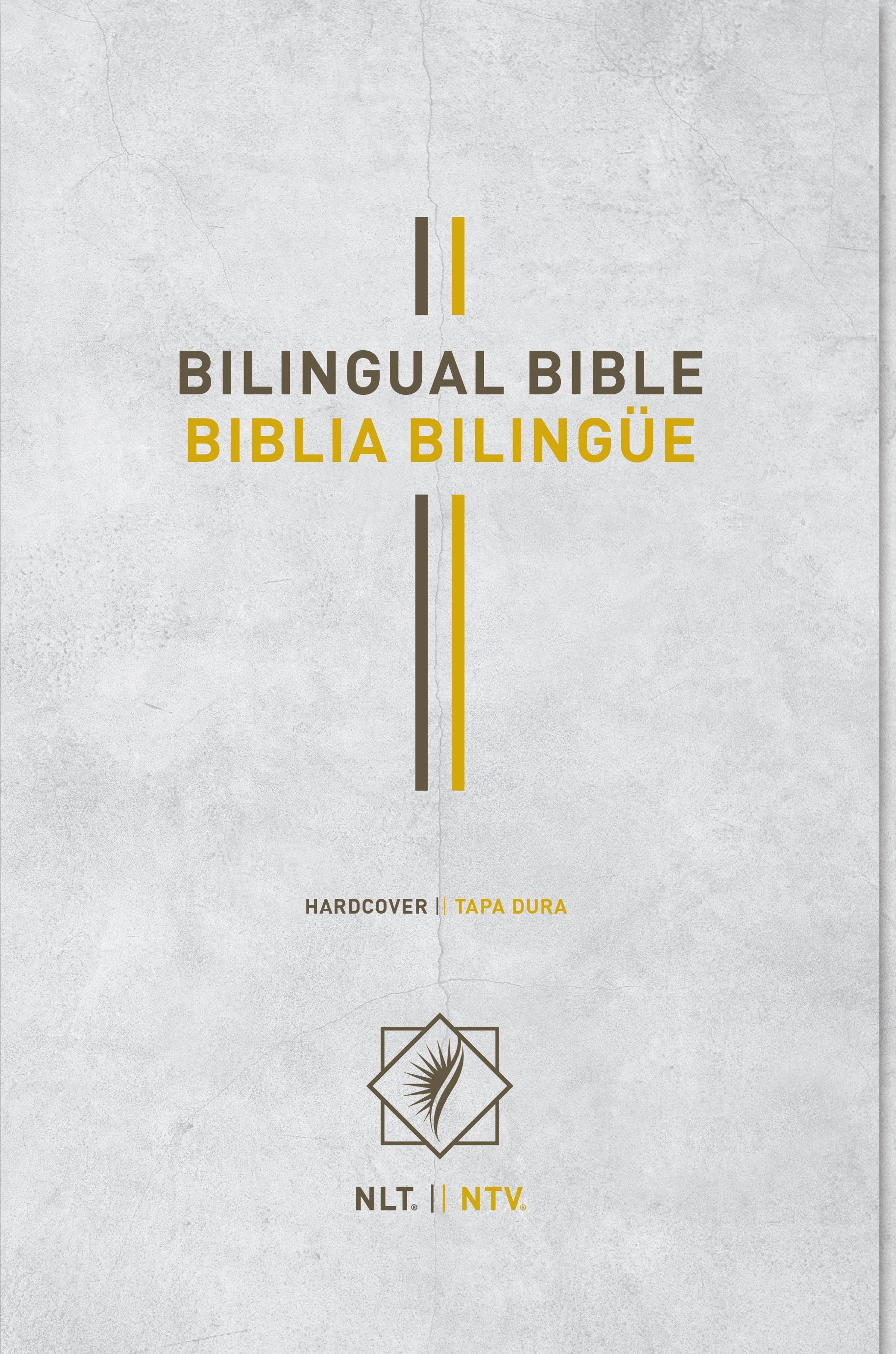 NLT/NTV Bilingual Bible in Black Letter Edition with Gray cover.