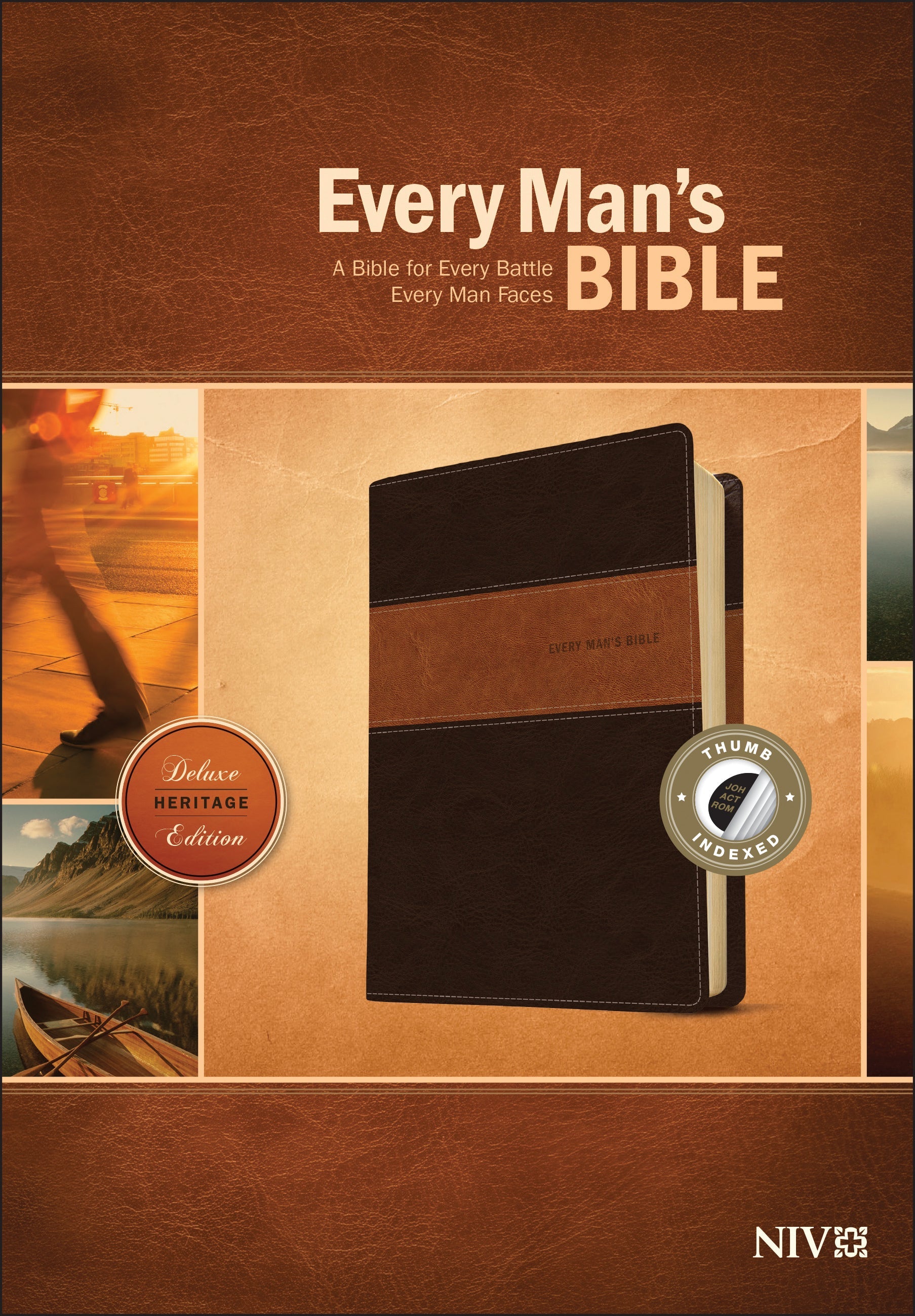 Deluxe Heritage Edition NIV Bible with Brown/Tan Indexed Black Letter Edition cover