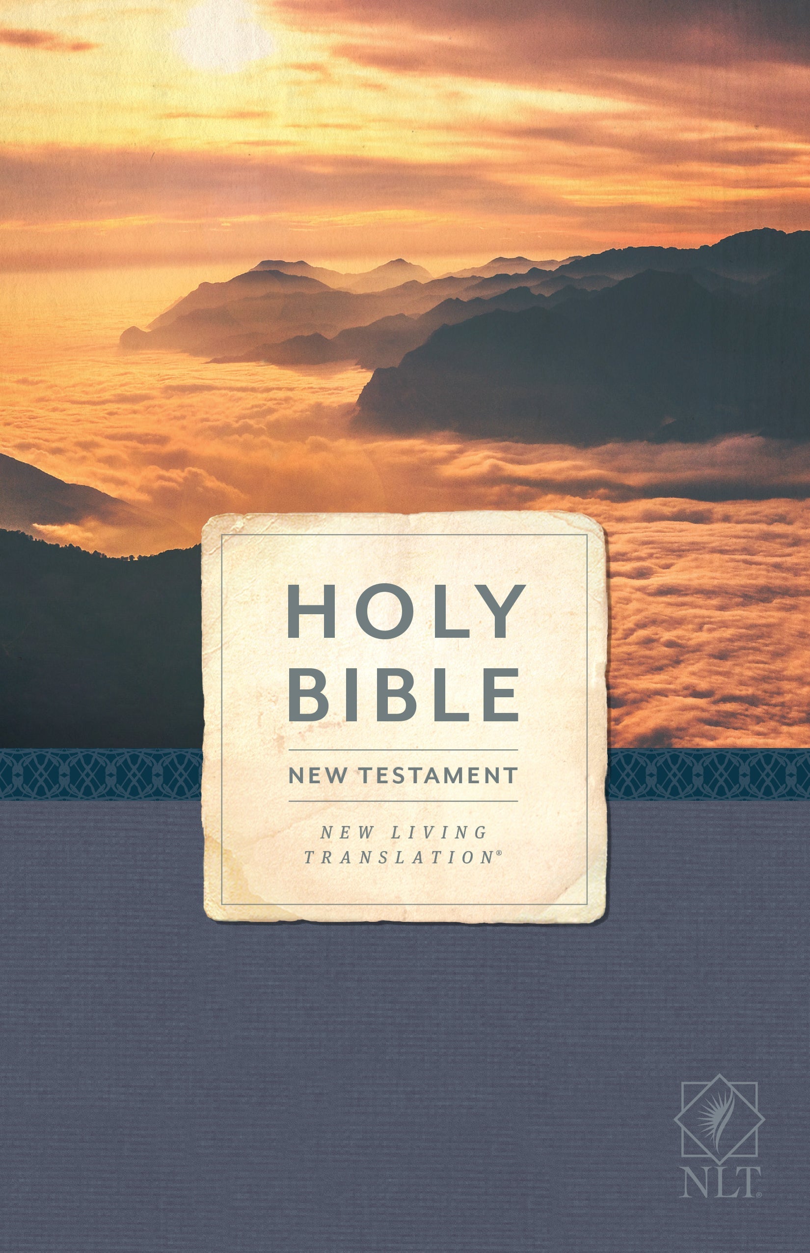 Close-up of New Living Translation Economy Outreach New Testament in Black Letter