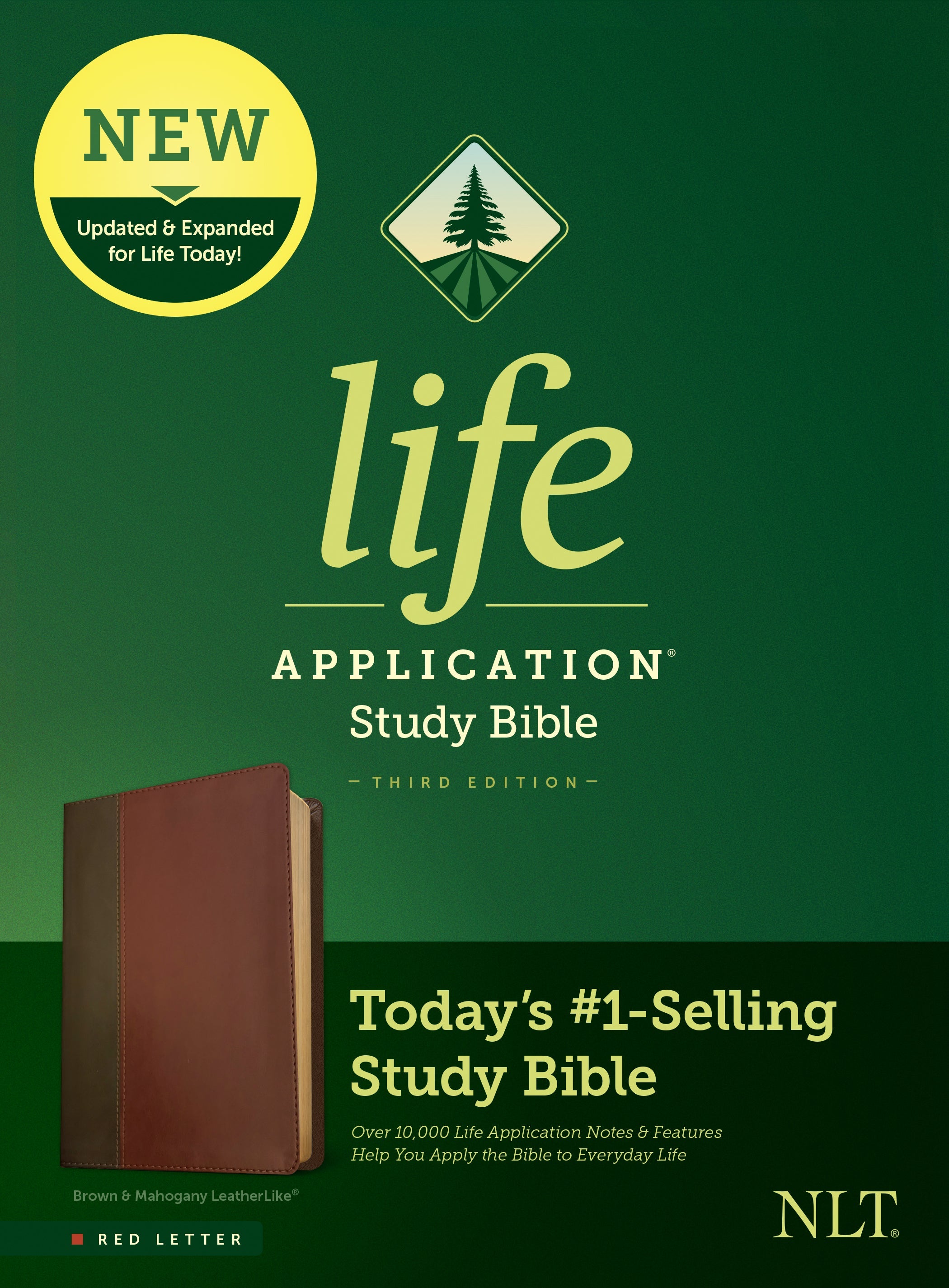 NLT Life Application Study Bible, 3rd Edition, Brown/Mahogany, Red Letter Edition, Bible study resource