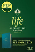 NLT Life Application Study Bible Personal Size Teal Blue Black Letter Edition