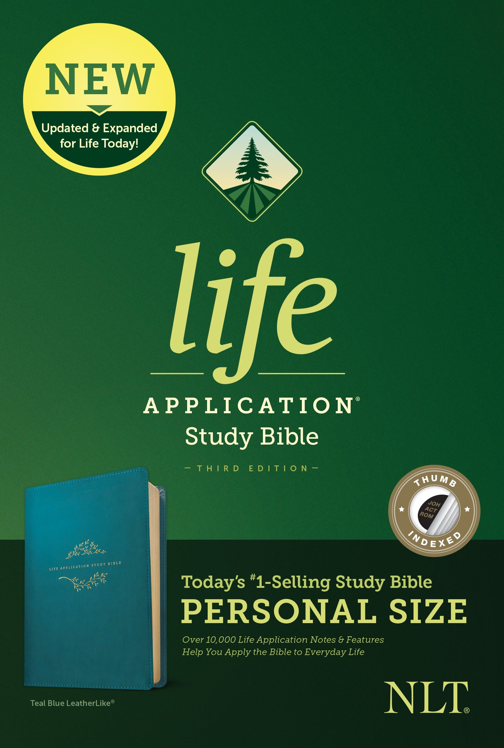 NLT Life Application Study Bible 3rd Edition Personal Size Teal Blue Indexed (Black Letter Edition)