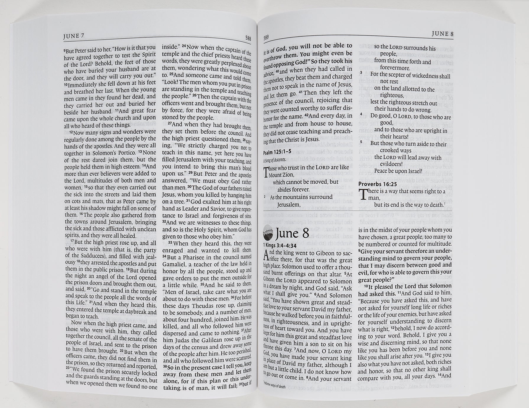 ESV One Year Devotional Journaling Bible with black letter edition
