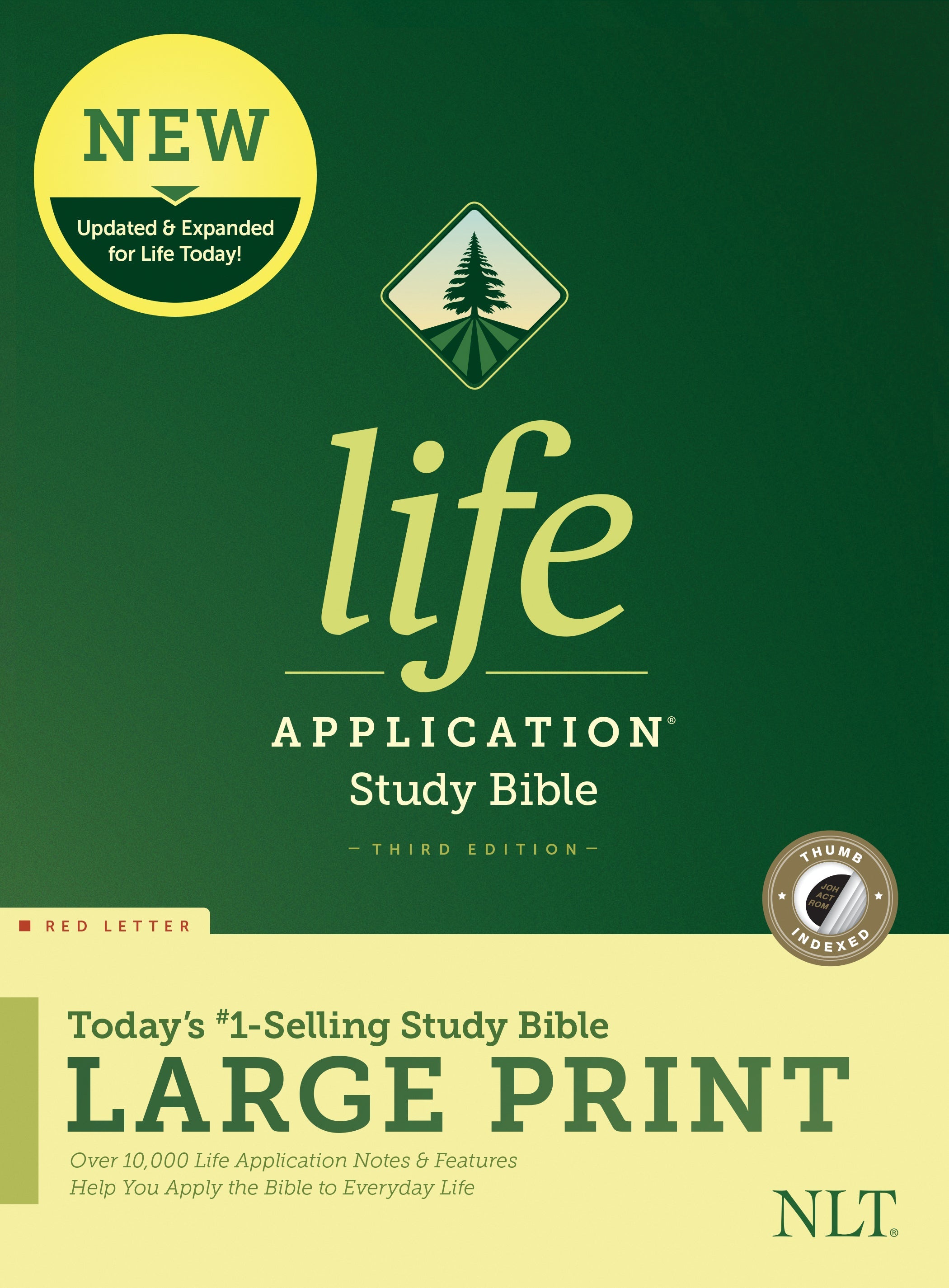 NLT Life Application Study Bible 3rd Edition Large Print Indexed (Red Letter Edition) Bible study book