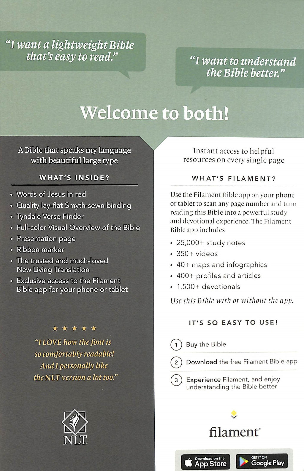 NLT Personal Size Giant Print Bible Filament Enabled Edition Floral Teal (Red Letter Edition)