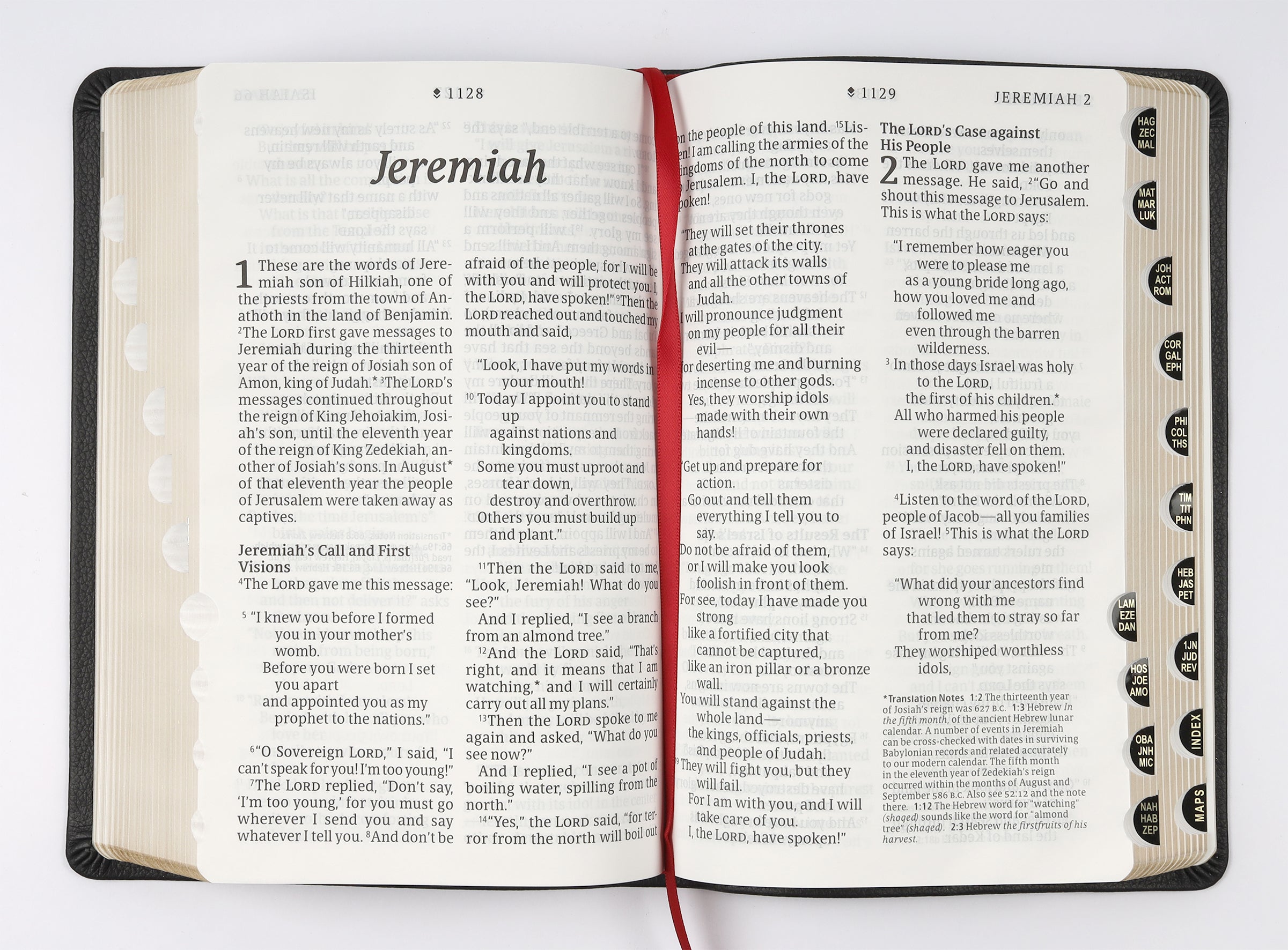 NLT personal size giant print Bible with red letter edition and filament enabled index
