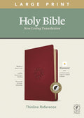 Large Print Thinline Reference Bible in Aurora Cranberry Indexed Red Letter Edition