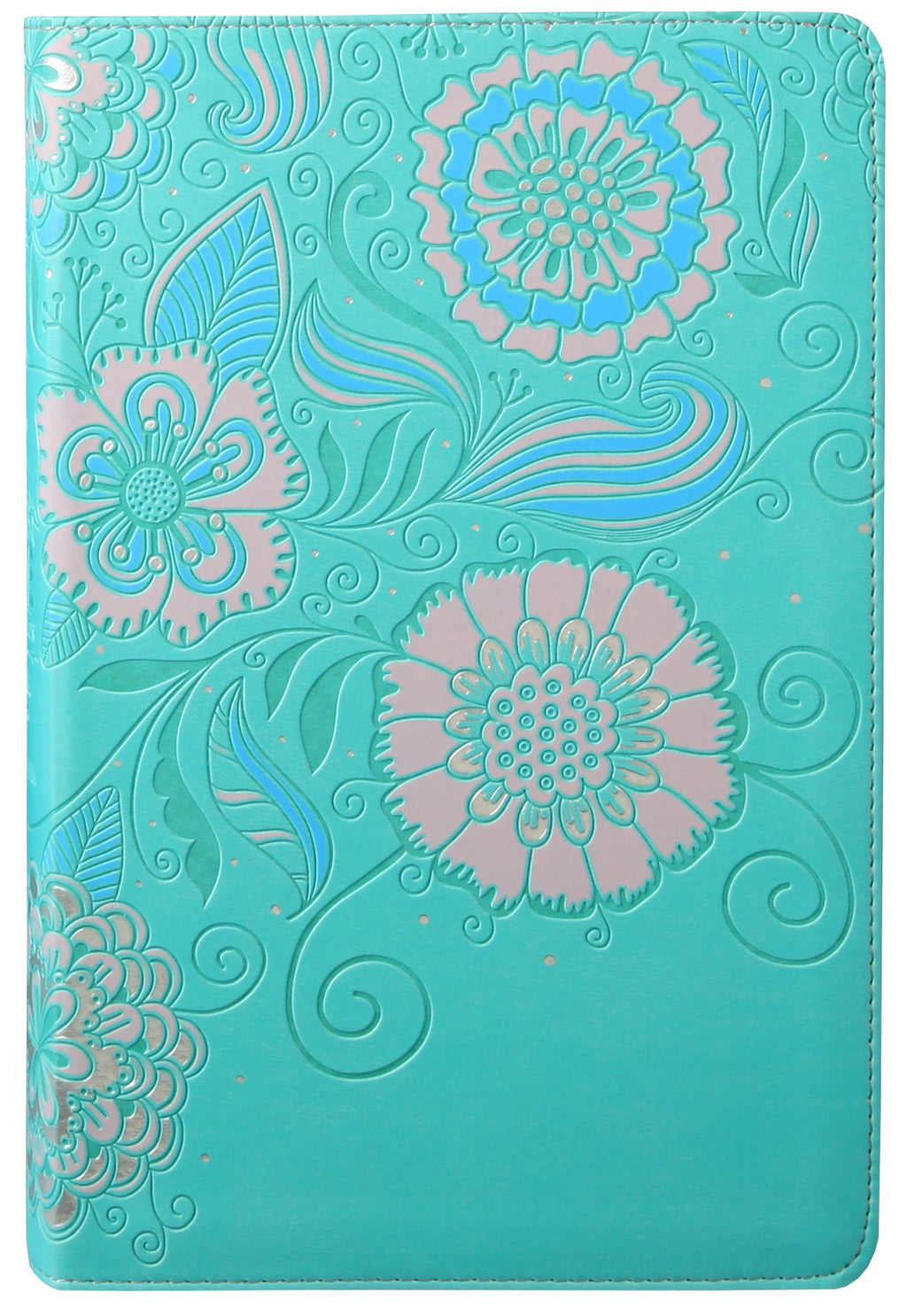 NLT Girls Life Application Bible Teal and Pink Flowers Edition