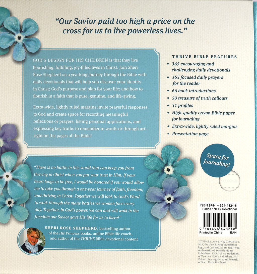 NLT Thrive Devotional Bible with journaling space, black letter edition
